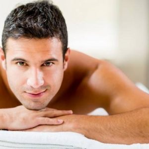 Peeling+masaż 1h całego ciała + depilacja intymna męska(ok. 150 minut)